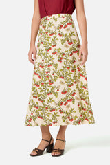 Cherry Tomatoes Midi Skirt