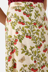 Cherry Tomatoes Midi Skirt