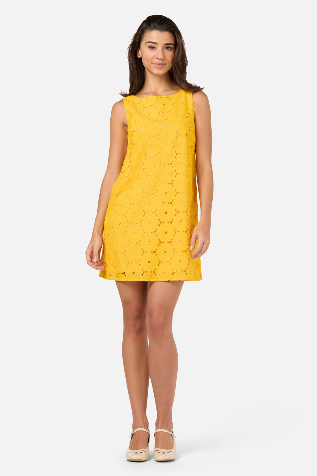 Daisy Broiderie Shift Dress