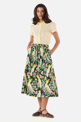 Cockatoo & Flora Midi Skirt