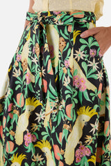 Cockatoo & Flora Midi Skirt