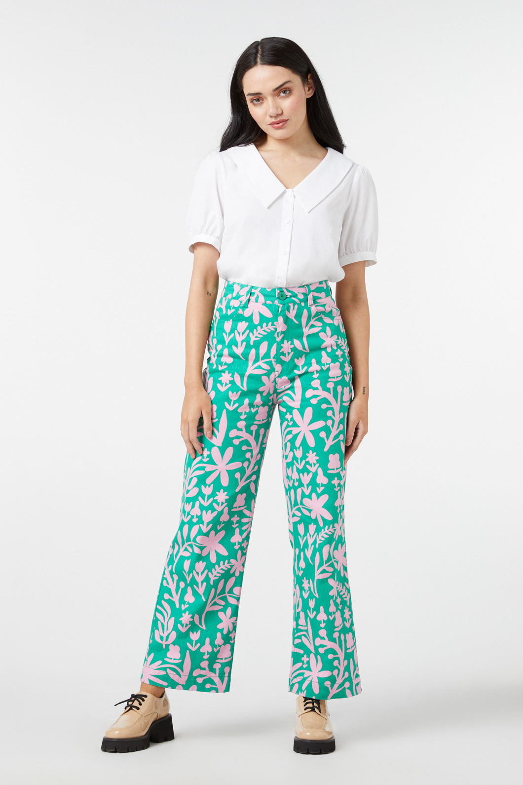 Della Floral Printed Jean