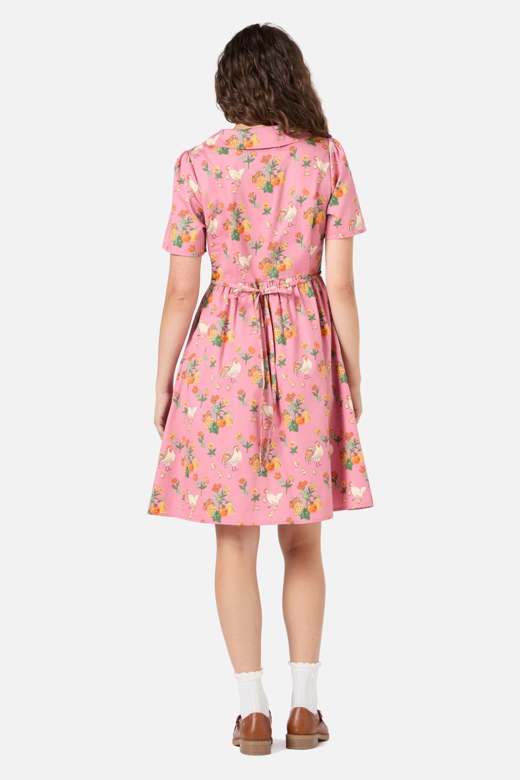 Chickens Mini Shirt Dress