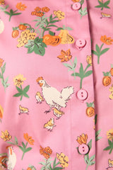 Chickens Short Sleeve Blouse