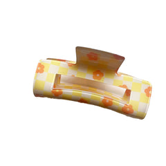 Daisy Checkered Claw Hair Clip
