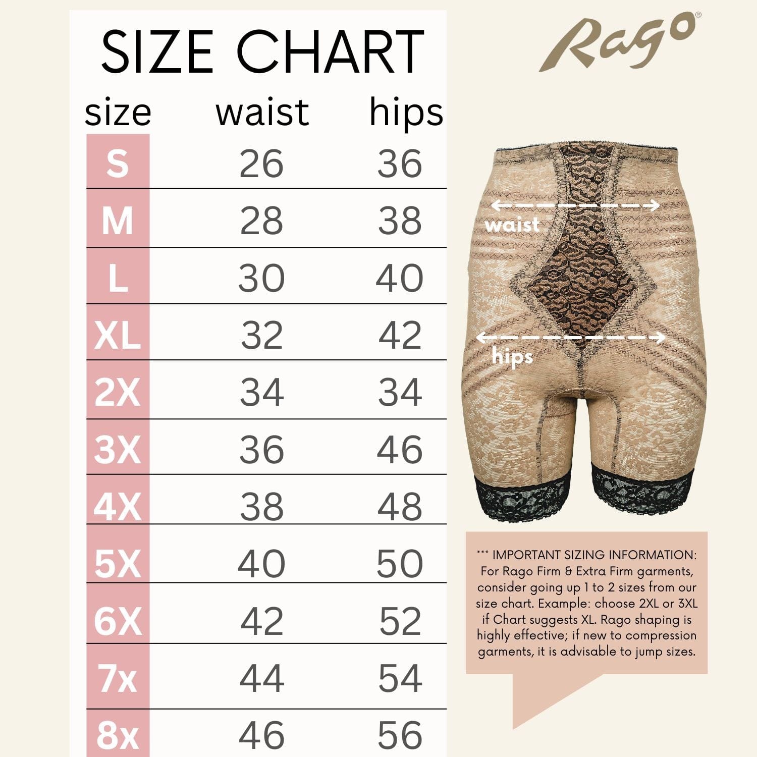 Style 6207 |  No Roll High Waist Lace Thigh Slimmer with Extra Firm Support