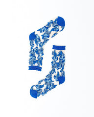 Blueberry Ruffle Sheer Crew Sock