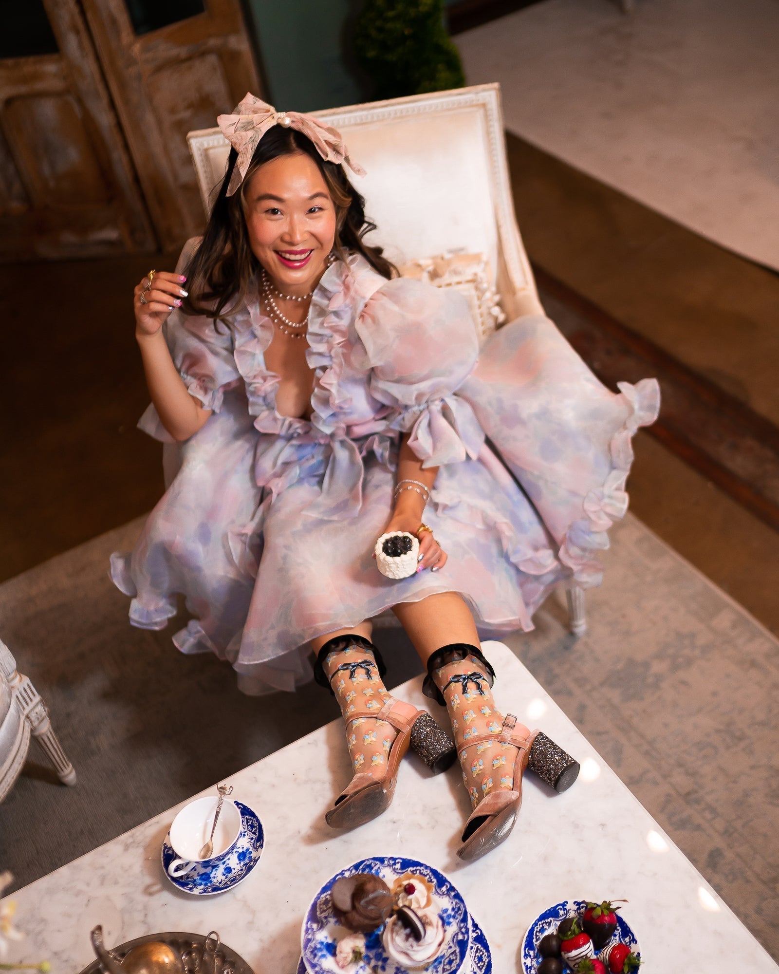 Bridgerton Style Ruffle Sheer Socks Bundle