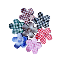 Checkered Flower Claw Hair Clip